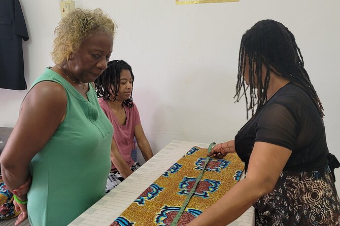African custom clothing making experience with fabric tour - Snacks, drinks, and the final fitting